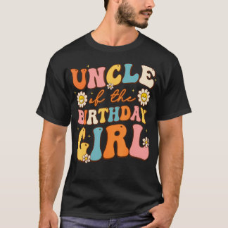 Camiseta Tío De La Cumpleañera Sobrina Retro Groovy