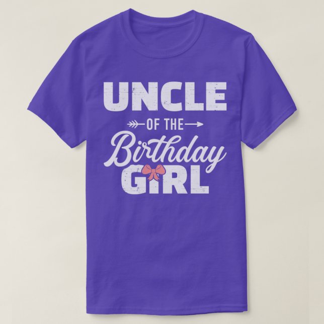 Camiseta Tío de la hija de cumpleaños chica que se parece a (Diseño del anverso)