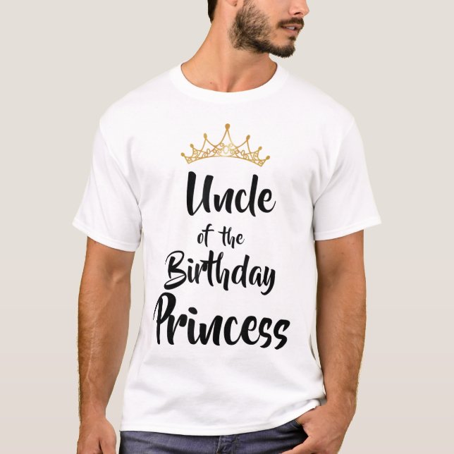 Camiseta Tío De La Princesa De Cumpleaños Familia Que Coinc (Anverso)