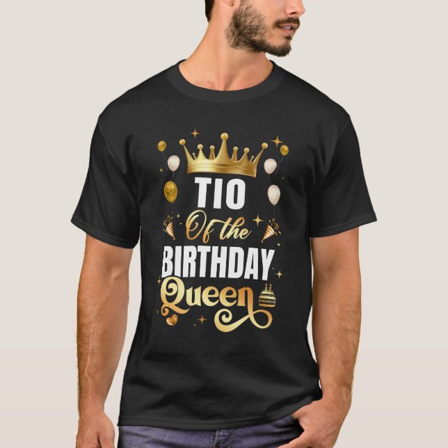 Camiseta Tío De La Reina Del Cumpleaños Funny Cumpleaños (Anverso)