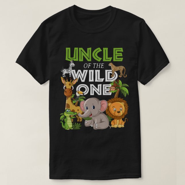 Camiseta Tío de la salvaje Selva de Safari de cumpleaños de (Diseño del anverso)