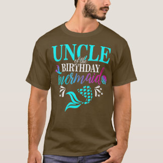 Camiseta Tío De La Sirenita De Cumpleaños Tshi De Familia