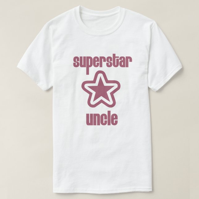 Camiseta Tío de la superestrella (Diseño del anverso)