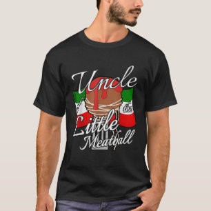 Camiseta Tío de Little Meatball Tema italiano Primer nacimi