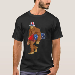 Camiseta Tío de pie de página Sam Gorra Sasquatch Bandera d