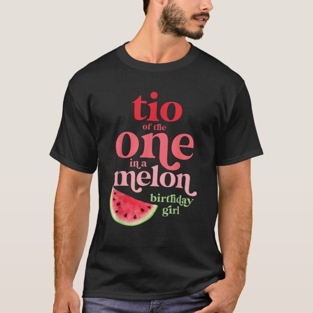 Camiseta Tío de uno en melón Chica de cumpleaños de melón (Anverso)