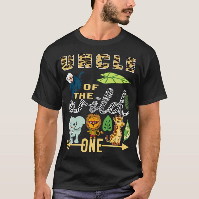 Camiseta Tío De Wild One Zoo Madre Nacimiento Safari J (Anverso)
