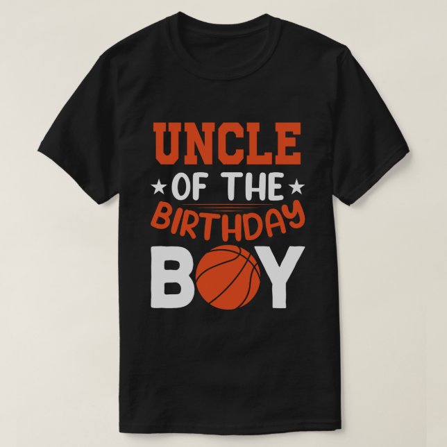 Camiseta TÍO Del Básquetbol Birthday Boy (Diseño del anverso)