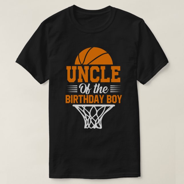 Camiseta TÍO Del Básquetbol Birthday Boy (Diseño del anverso)