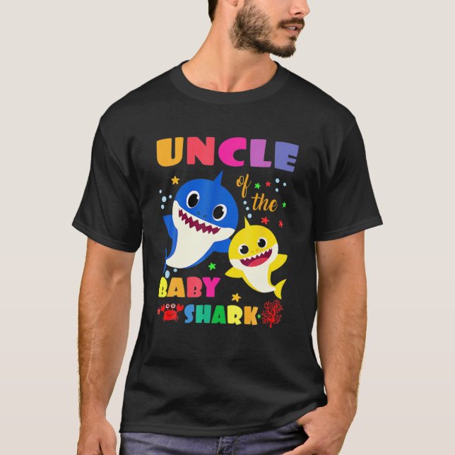 Camiseta Tío Del Bebé Tiburón Cumpleaños Tío Tiburón (Anverso)