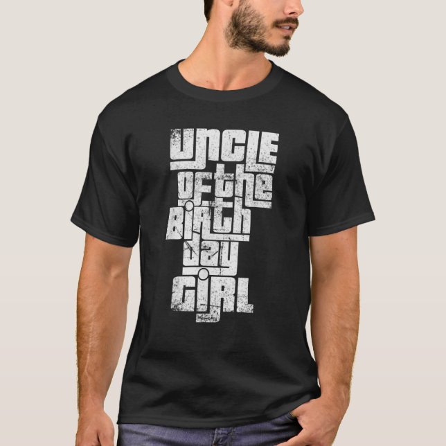 Camiseta Tío del chica de cumpleaños ajuste gráfico genial  (Anverso)