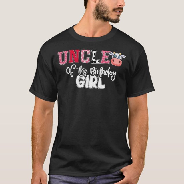 Camiseta Tío Del Chica De Cumpleaños De La Granja De Barnya (Anverso)