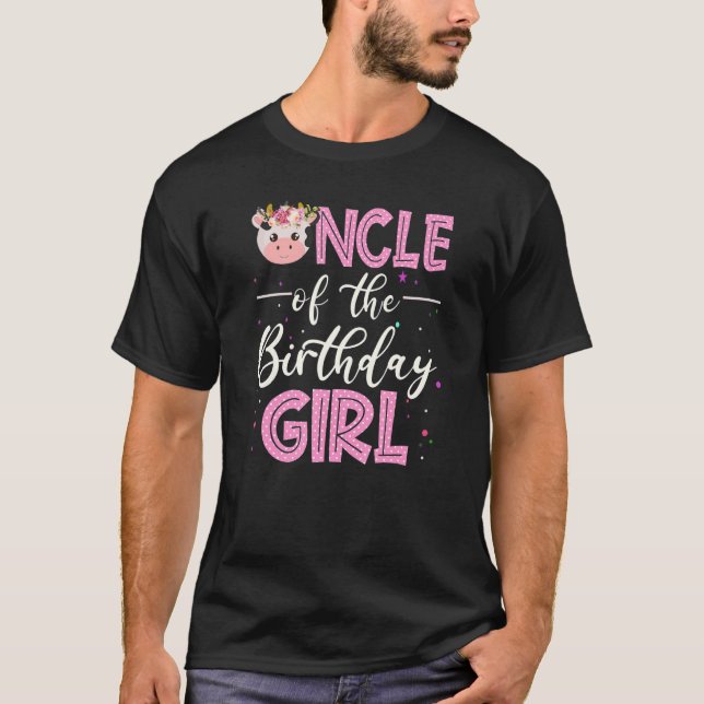Camiseta Tío Del Chica De Cumpleaños De La Granja De Barnya (Anverso)