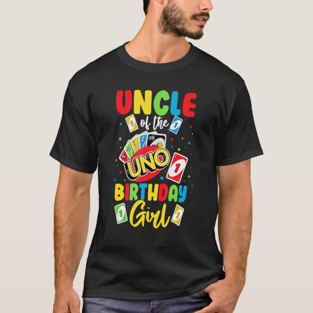 Camiseta Tío del Chica de cumpleaños Uno Papá Papá Padre (Anverso)
