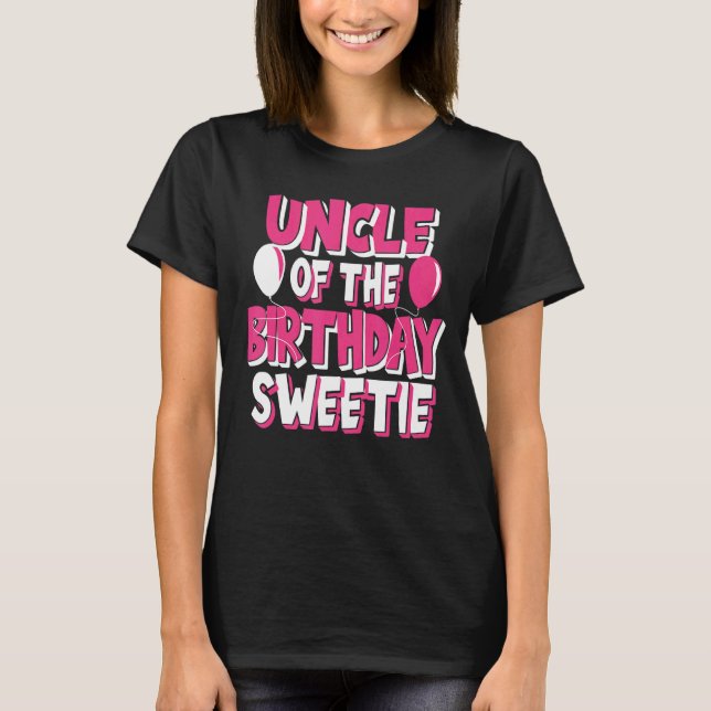 Camiseta Tío Del Cumpleaños Chica Fiesta (Anverso)