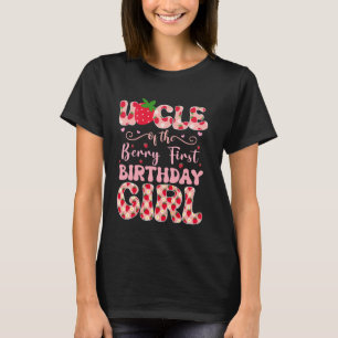 Camiseta Tío del cumpleaños número uno de la niña de la fre