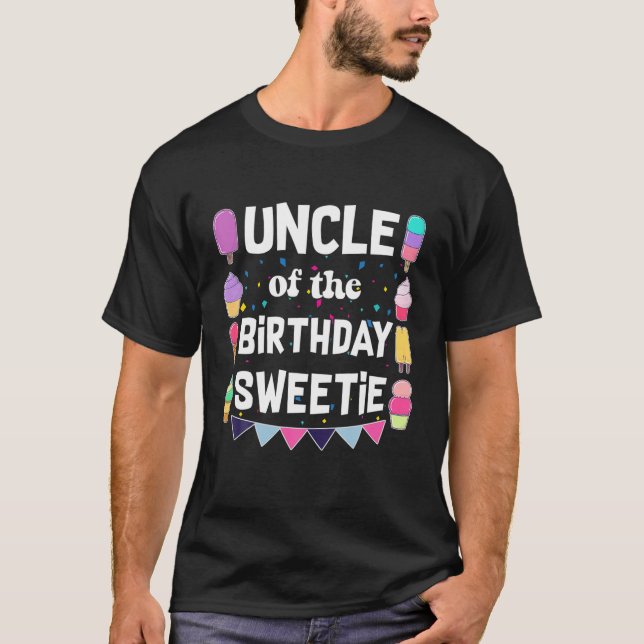 Camiseta Tío Del Cumpleaños Sweetie Ice Cream Cones Pops (Anverso)