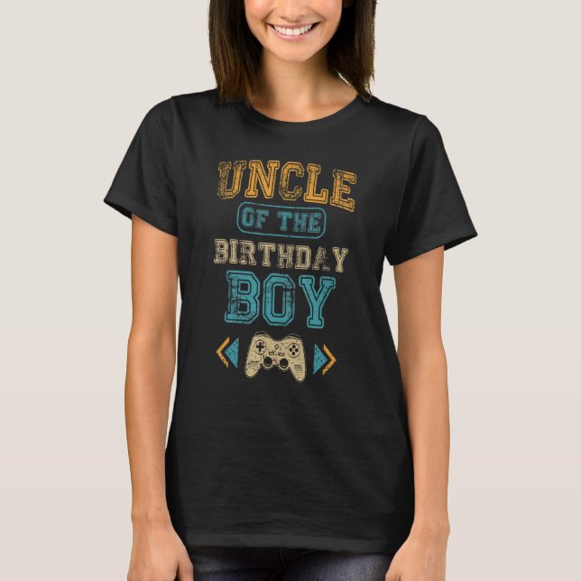 Camiseta Tío del niño cumpleaños Gamepad B-Day Matching F (Anverso)