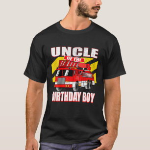 Camiseta Tío Del Niño De Cumpleaños - Camión De Fuego De Cu