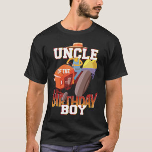 Camiseta Tío Del Niño De Cumpleaños Campesino Tractor B Day