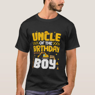 Camiseta Tío Del Niño De Cumpleaños Construcción Deco Famil