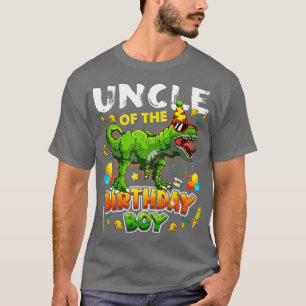 Camiseta Tío Del Niño De Cumpleaños Dinosaurio Tío Familia