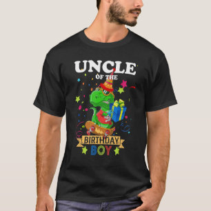 Camiseta Tío Del Niño De Cumpleaños Rex Rawr Dinosaur Birth