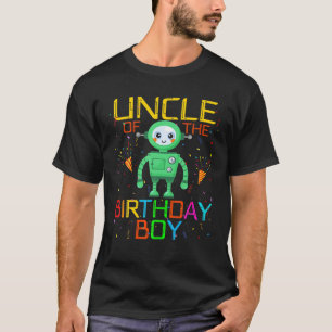 Camiseta Tío Del Niño De Cumpleaños Robótica Tema Familia R
