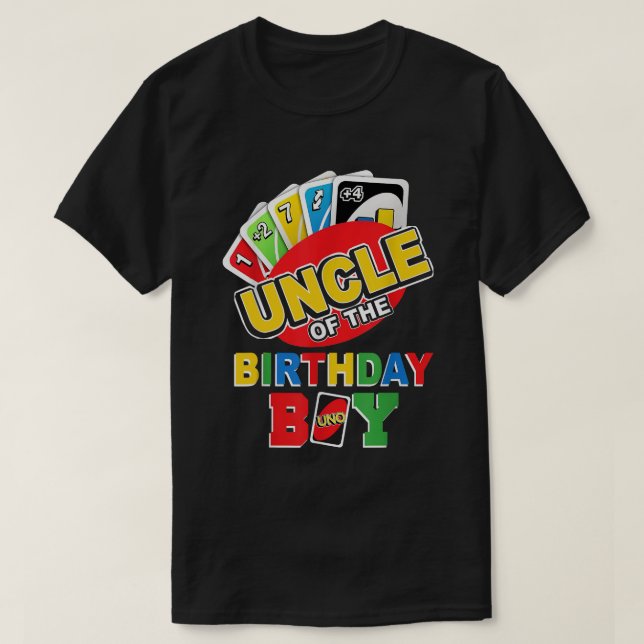 Camiseta Tío del niño de cumpleaños, Shirt Uno Dad (Diseño del anverso)