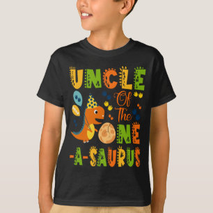 Camiseta Tío del One-A-Saurus cumpleaños 1er dinosaurio