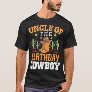 Camiseta Tío del vaquero de cumpleaños retro western rodeo