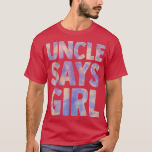 Camiseta tío dice que el sexo chica revela el anuncio del e