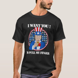 Camiseta Tío Divertido Sam Quiero Que Me Tires El Dedo