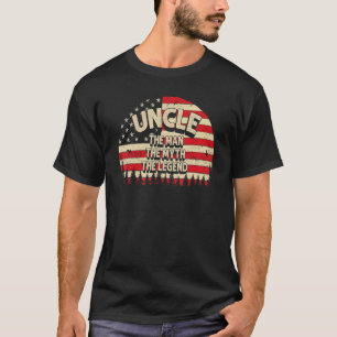 Camiseta Tío El Hombre El Mito La Leyenda Hombres Bandera E