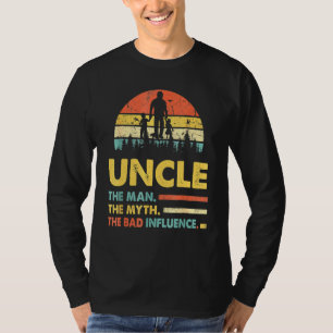 Camiseta Tío El Hombre El Mito La Mala Influencia De Los Pa