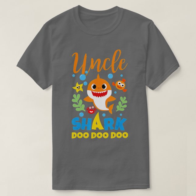 Camiseta Tío El Regalo Del Tiburón Cute Bebé La Familia Del (Diseño del anverso)