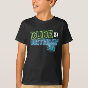 Camiseta Tío, es mi Fiesta neón de cumpleaños
