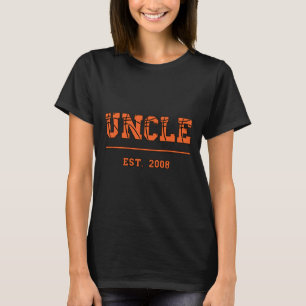 Camiseta Tío Est. 2008 Divertido Año de Fundación Deportes