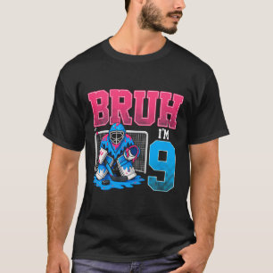 Camiseta Tío estoy en el cumpleaños número 9 de Hockey Drip