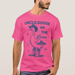 Camiseta Tío Funny Ganso Onhe Suelto Divertido Western Vaqu