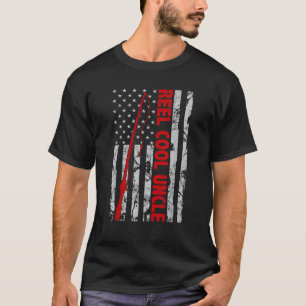 Camiseta Tío genial Reel Fishing Bandera Americana regalo d
