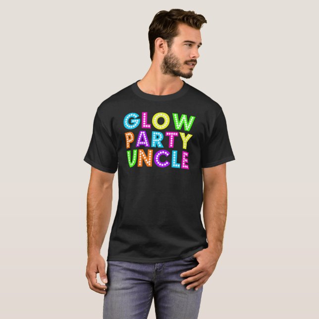 Camiseta Tío Gift Tee del fiesta del resplandor (Anverso completo)
