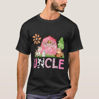 Camiseta Tío Granja Animales Cumpleaños Niños Ropa a Juego