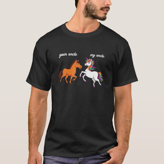 Camiseta Tío Horse Unicorn Tu Tío Mi Tío Unicorn (Anverso)