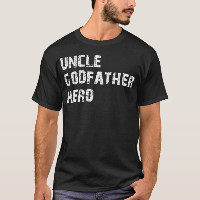 Camiseta Tío impresionante fresco del héroe del padrino del (Anverso)