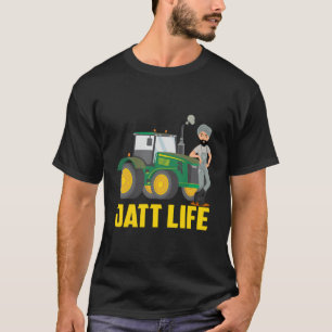 Camiseta Tío Jee Punjabi Agricultor Jatt Life Tractor