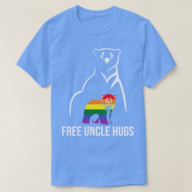 Camiseta Tío libre abraza el orgullo gay LGBT Hombres arcoi (Diseño del anverso)
