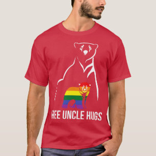 Camiseta Tío libre abraza el orgullo gay LGBT Hombres arcoi