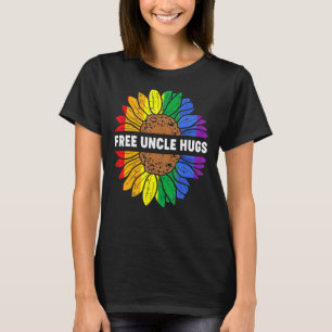 Camiseta Tío Libre Abrazos Lgbt Daisy Flor Arcoiris Hippie 