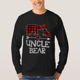 Camiseta Tío Navidades De Oso Pajama Búfalo Rojo